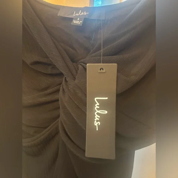 NWT Lulu’s Crushing on Cute Black Flutter Sleeves Mini Dress in Small - Picture 3 of 8